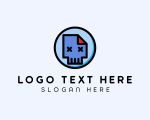 Skull Paper Document  logo