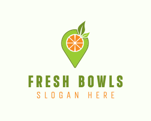 Fruit Location Pin logo design