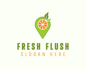 Fruit Location Pin logo design