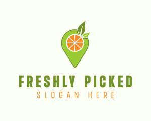 Fruit Location Pin logo design