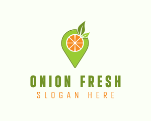 Fruit Location Pin logo design