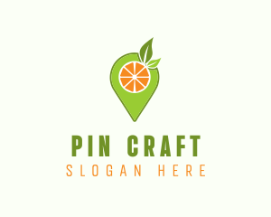 Fruit Location Pin logo design