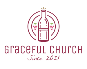 Grape Wine Bottle logo