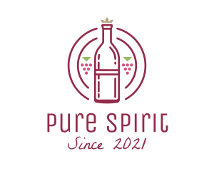 Grape Wine Bottle logo