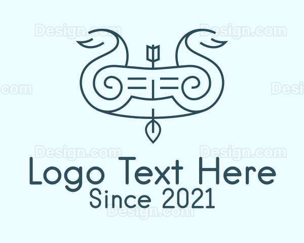 Viking Arrow Ship Logo