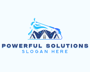 Pressure Washer Cleaning logo design