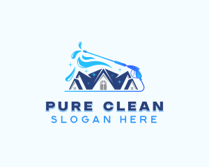 Pressure Washer Cleaning logo design