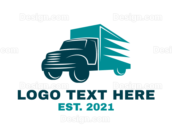 Driving Trailer Truck Logo