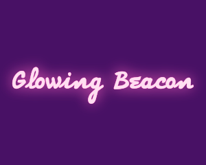 Pink Neon Lights Bar logo design