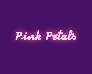 Pink Neon Lights Bar logo design