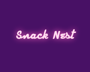 Pink Neon Lights Bar logo design