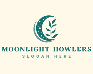 Eco Leaves Moonlight logo design