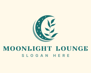 Eco Leaves Moonlight logo design