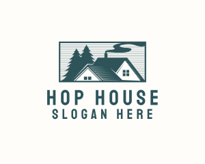 House Roof Forest logo design