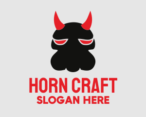 Evil Creature Horns  logo design