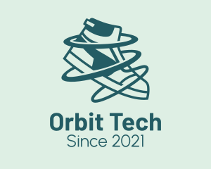 Sneakers Shoes Orbit  logo design