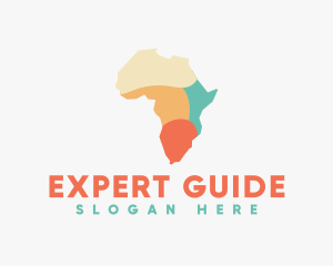 Multi Color Africa Map logo design