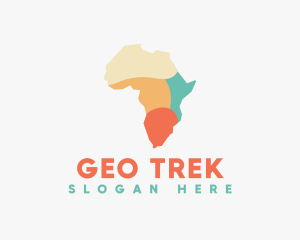 Multi Color Africa Map logo design