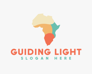 Multi Color Africa Map logo design