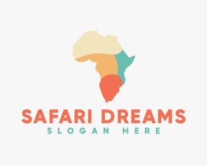 Multi Color Africa Map logo