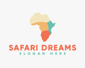 Multi Color Africa Map logo design