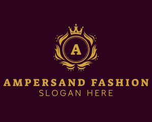 Gold Fashion Crown logo design