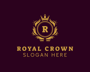 Gold Fashion Crown logo design