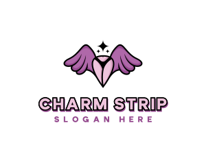 Sexy Stripper Wings logo design