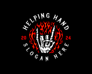 Skeleton Hand  Sign logo design