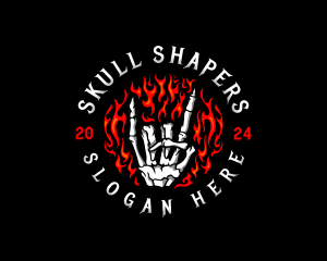 Skeleton Hand  Sign logo