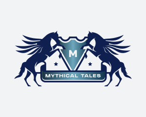 Luxury Pegasus Mythology logo