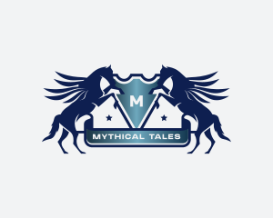 Luxury Pegasus Mythology logo