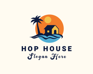 Beach House Island logo design