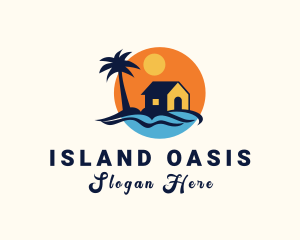 Beach House Island logo design