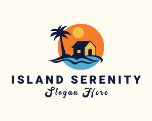 Beach House Island logo design