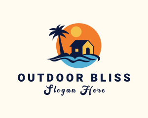 Beach House Island logo design