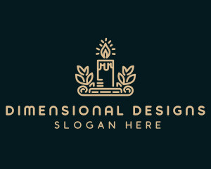 Candlestick Interior Design Decor logo design