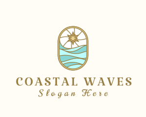 Ocean Sun Waves logo design