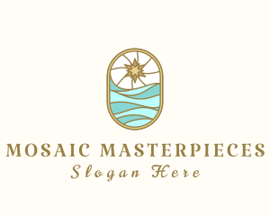 Ocean Sun Waves logo design