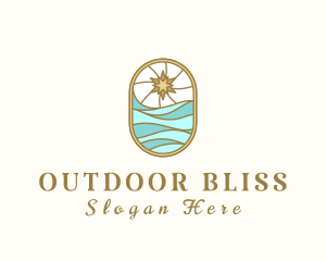 Ocean Sun Waves logo design