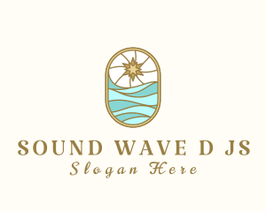 Ocean Sun Waves logo design