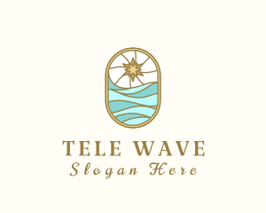 Ocean Sun Waves logo design