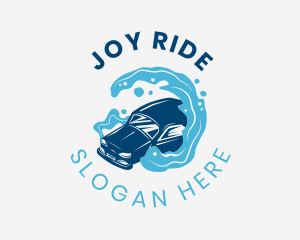 Blue Wave Car Wash logo design