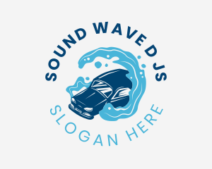 Blue Wave Car Wash logo design