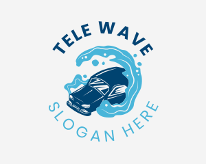 Blue Wave Car Wash logo design