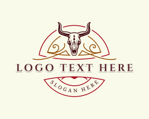 Bull Skull Horn logo