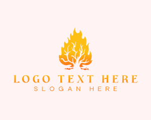 Tree Fire Burning logo