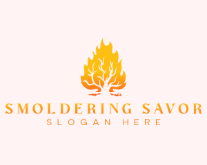 Tree Fire Burning logo