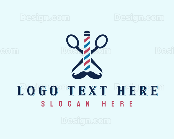 Grooming Barber Mustache Logo