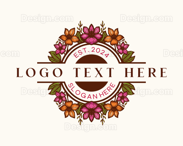 Stylish Floral Salon Logo